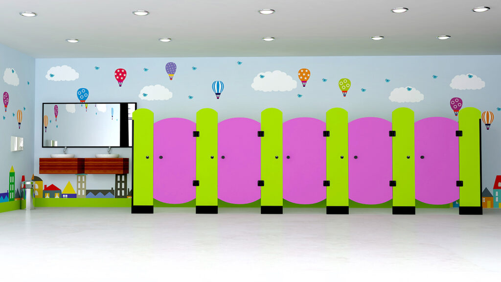 Children’s Toilet Cubicles-Kids Toilet Partitions for Schools | Restloo